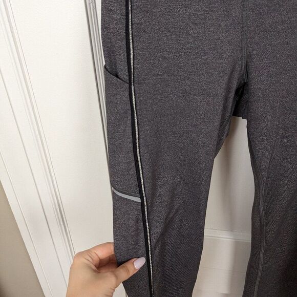 Lululemon | Grey Reflective Speed Up Tight Legging Size 6 - Picture 3 of 9